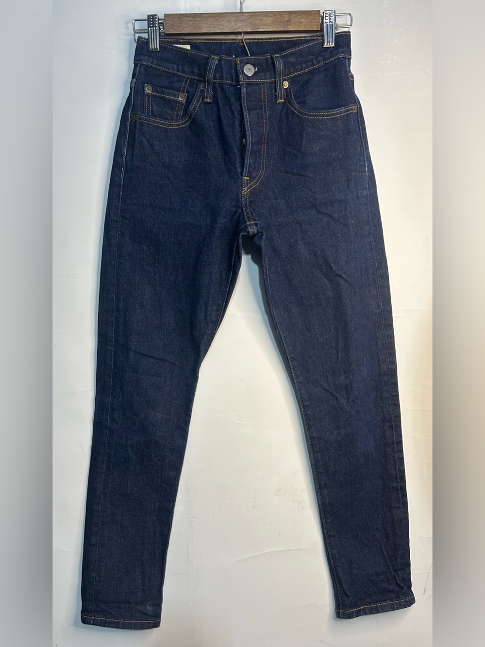 Levi's Strauss 501 Skinny Dark Wash Button Fly Jeans 25X28